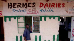 A milk bar in Kenya, serving fresh, locally produced milk