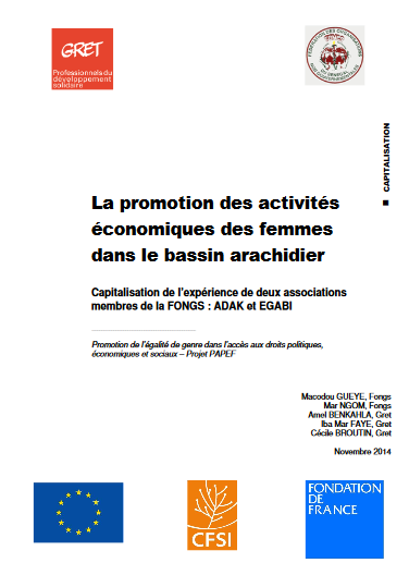 La promotion des activités économiques des femmes dans le bassin arachidier