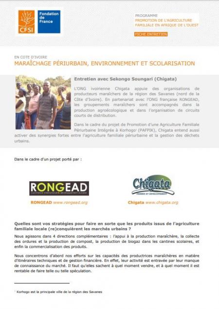 Maraîchage périurbain : Sekongo Soungari nous parle d'un projet en pays senoufo