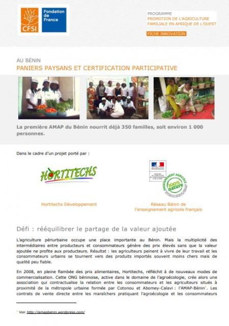 Paniers paysans et certification participative