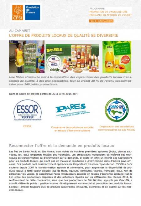 Cap-Vert : l'offre de produits locaux de qualité se diversifie