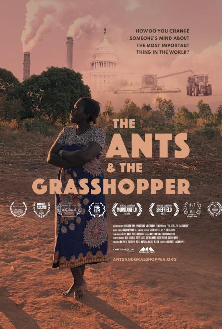 L'affiche du film Les fourmis et la sauterelle où l'on voit la protagoniste du film