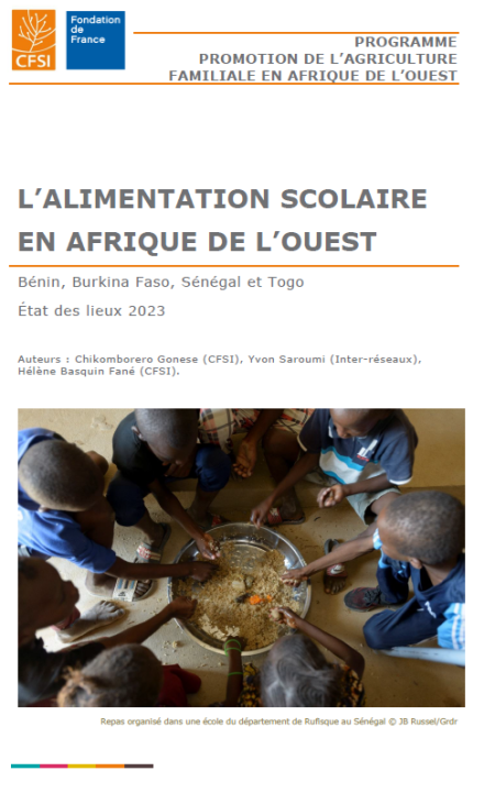L'alimentation scolaire en Afrique de l'Ouest - Etat des lieux 2023 - photo © JB Russel/Grdr