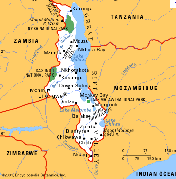carte Malawi