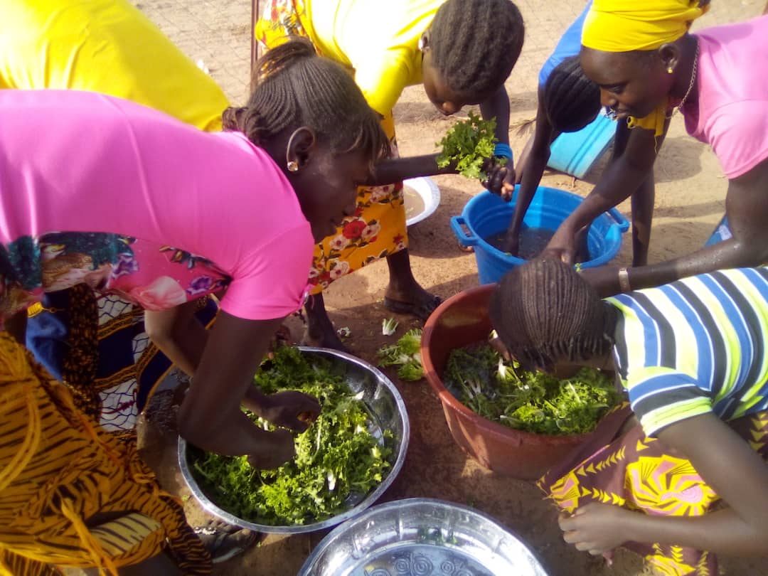Préparation d'un repas dans une école de la région de Tambacounda © Caritas Sénégal