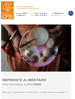 Exemple de fiche thématique ALIMENTERRE