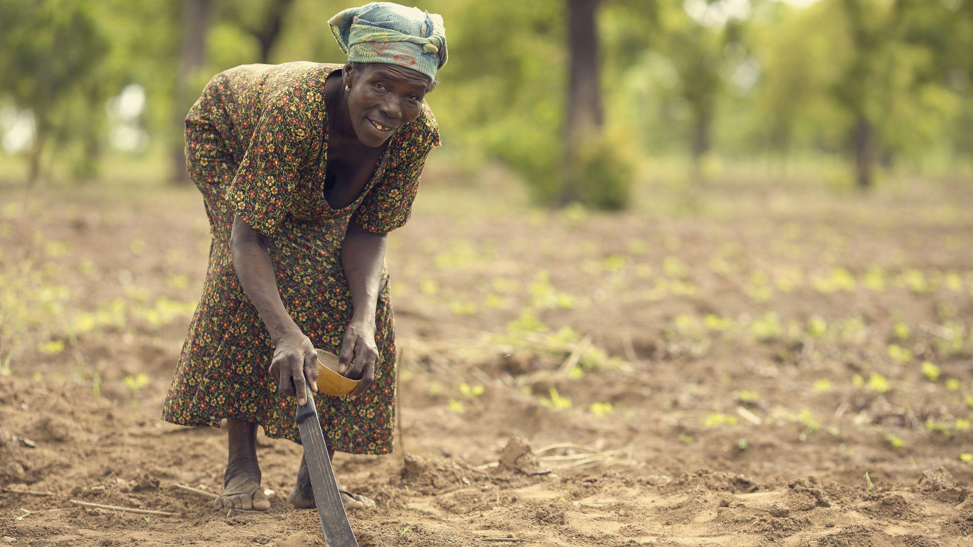Woman in field