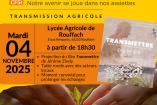 Affiche Alimenterre EPLEFPA Les Sillons de Haute Alsace - Transmettre - soirée ciné débat