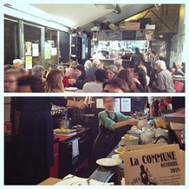 Photo de la soirée projection/débat du 25 octobre au Café associatif La commune d'Aligre