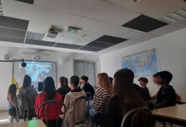 Les élèves français.e.s du projet ISI en discussion virtuelle avec leurs camarades marocain.e.s