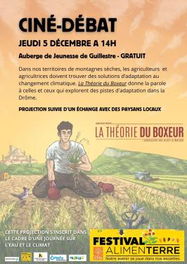 Affiche de l'évènement : Ciné-débat du film La Théorie du Boxeur jeudi 5 décembre à 14h à l'Auberge de Jeunesse Guillestre 
