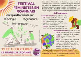 Tract d'invitation au festival Féministes en Roannais