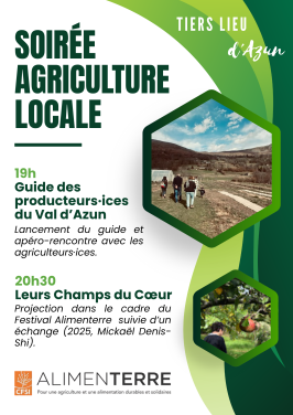 Flyer soirée agriculture locale