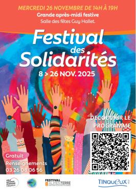 Le Festival des Solidarités à Tinqueux est une invitation à réfléchir, échanger et agir ensemble. En valorisant l’engagement local et en l’ouvrant sur le monde, cette 3ᵉ édition défend des valeurs essentielles : ouverture, entraide, justice et paix.
