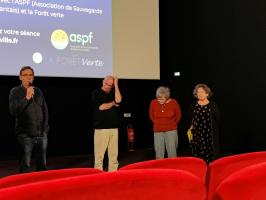 Les intervenants après le film "leurs champs du coeur" 