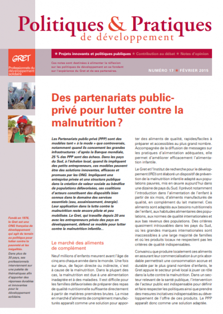 Des partenariats public-privé pour lutter contre la malnutrition ?