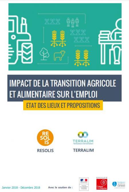 Impact de la transition agricole et alimentaire sur l'emploi, Resolis, 2018