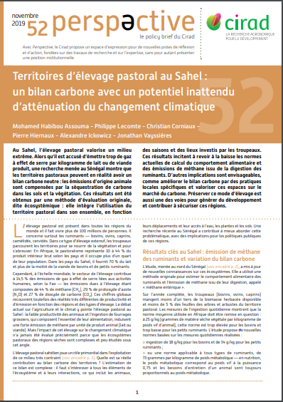 Territoires d’élevage pastoral au Sahel : un bilan carbone avec un potentiel inattendu d’atténuation du changement climatique