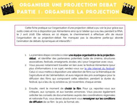 fiche - comment organiser la projection 