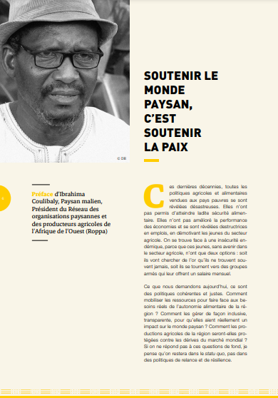 Ibrahima Coulibaly "Soutenir le monde paysan, c'est soutenir la paix"