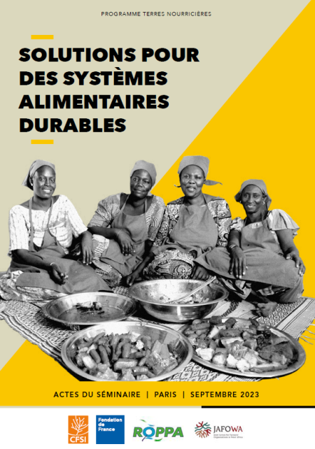 Affiche du séminaire "Solutions pour des systèmes alimentaires durables", CFSI, septembre 2023
