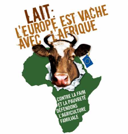 lait l'Europe est vache avec l'Afrique