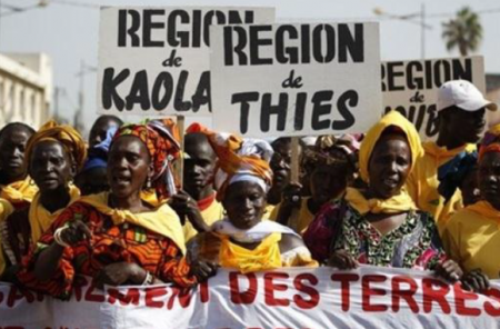 Manifestation contre les accaparements de terre, Sénégal