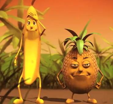Personnages-Banane-Ananas