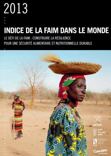 Couverture rapport "Indice de la faim dans le monde 2013"