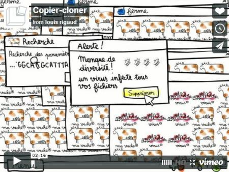 "Copier cloner" - animation sur l'élevage industriel